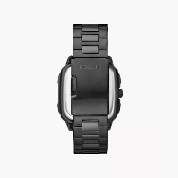Fossil Inscription Automatic Black Stainless Steel Watch