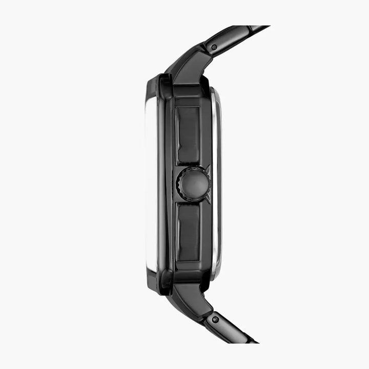 Fossil Inscription Automatic Black Stainless Steel Watch