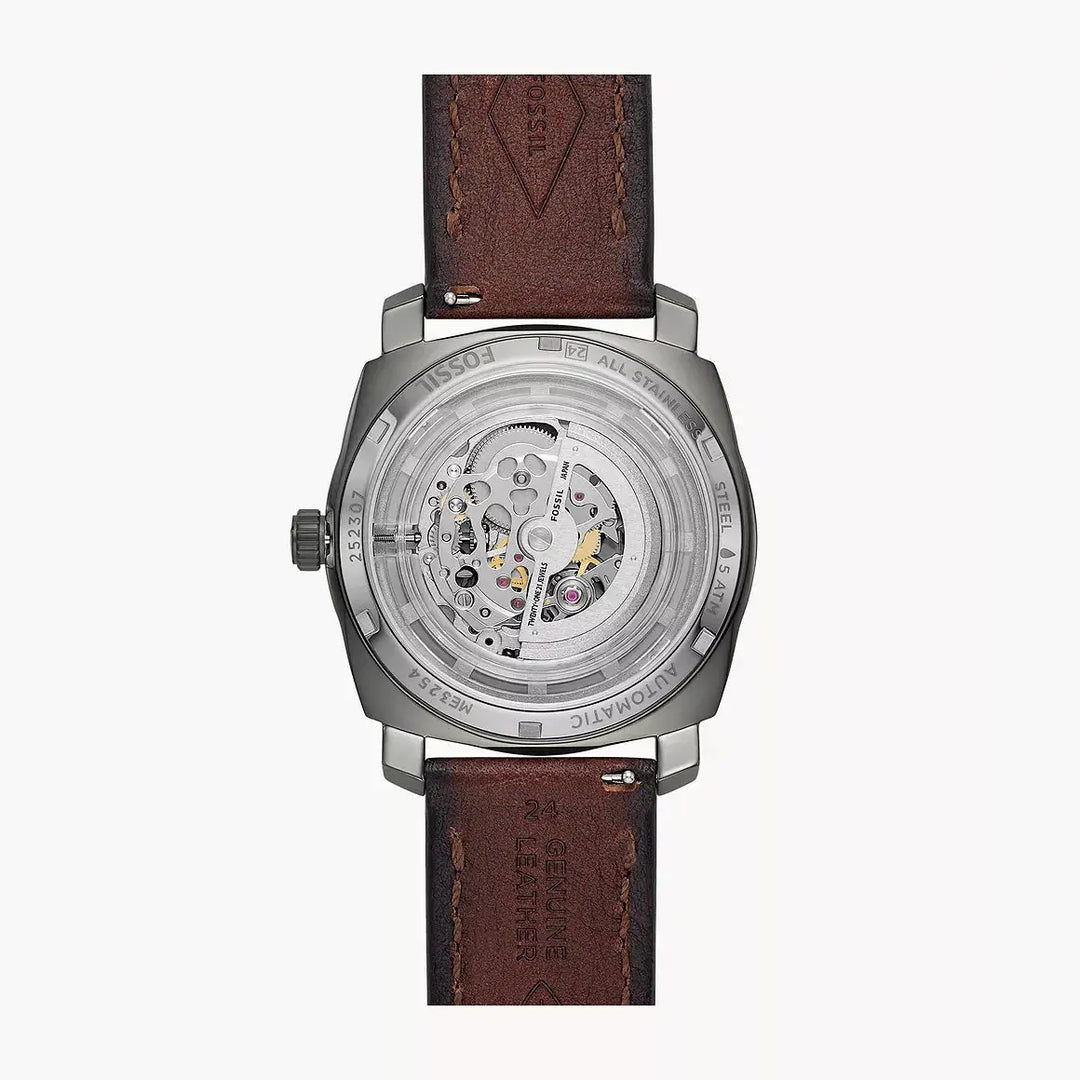 Fossil Machine Automatic Brown LiteHide™ Leather Watch