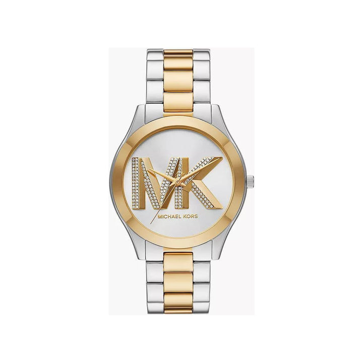 Michael Kors Slim Runway Three-Hand Two-Tone Stainless Steel Watch MK4735