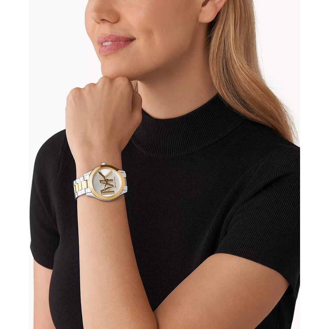 Michael Kors Slim Runway Three-Hand Two-Tone Stainless Steel Watch MK4735