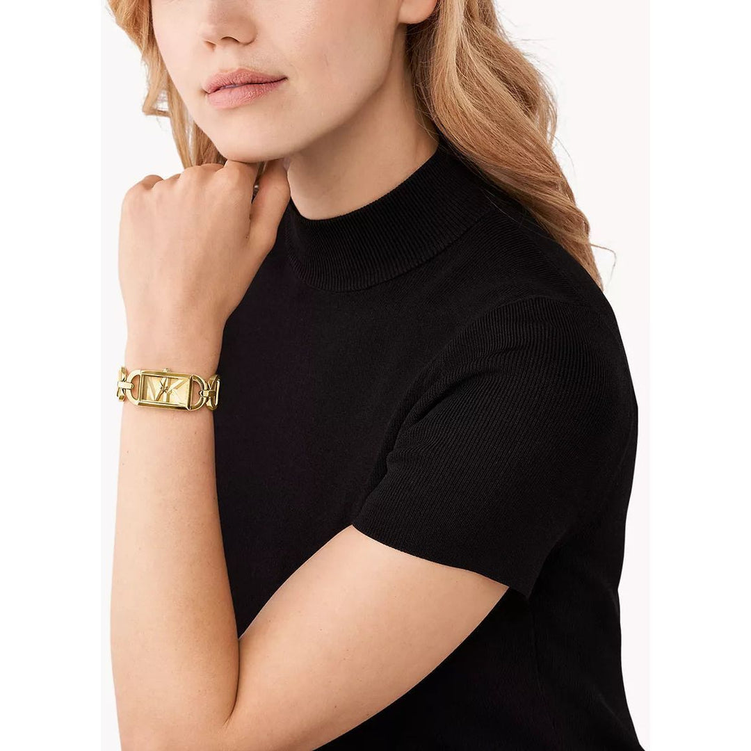 Michael Kors MK Empire Three-Hand Gold-Tone Stainless Steel Watch MK7406