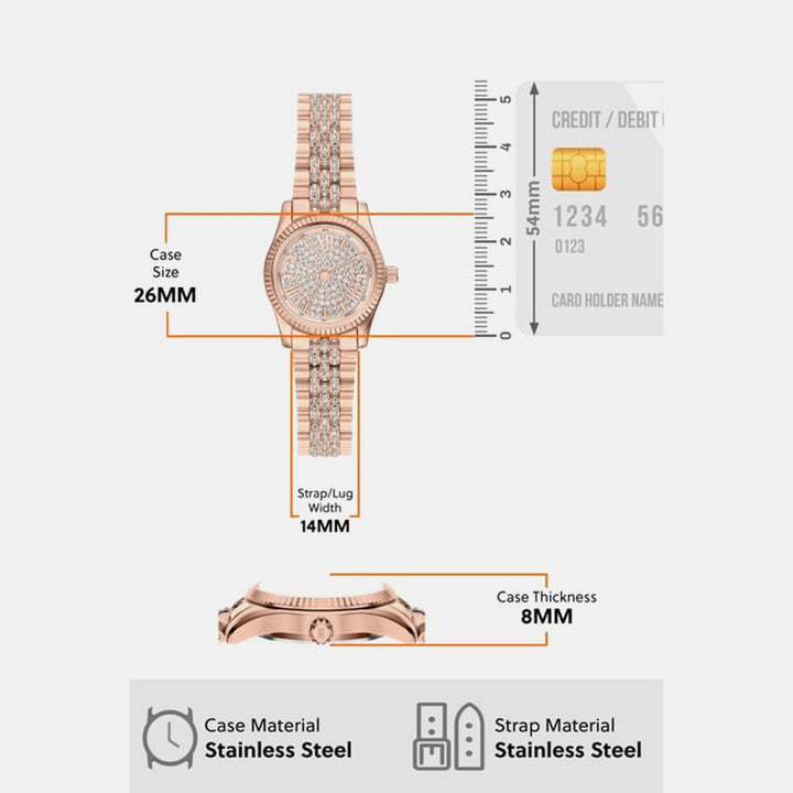Michael Kors MK7576 Rose Gold Dial Women&