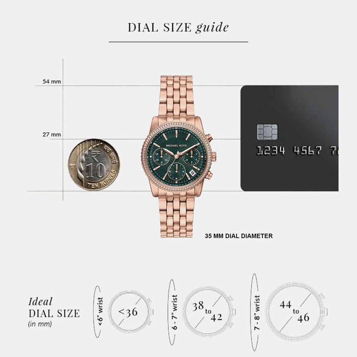 Michael Kors Bryant MK7600 Green Dial Women&