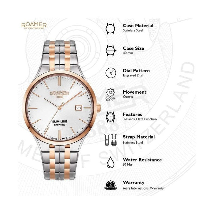 Roamer 512833 49 15 20 Slim-Line Classic Watch For Men