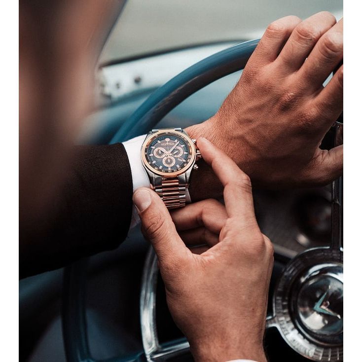 Roamer 220837 48 45 20 Rockshell Mark III Chronograph Swiss Made Watch for Men