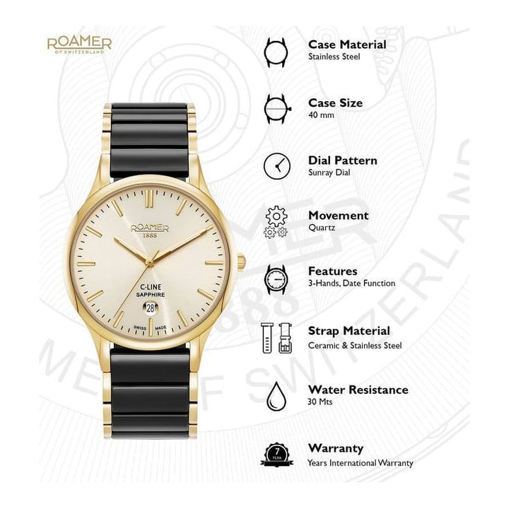 Roamer 658833 48 35 61 C Line Swiss Made Watch for Men