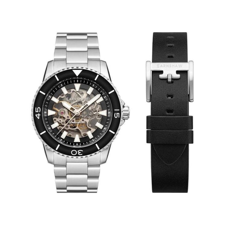 EARNSHAW ES-8227-11 Wallis Limited Edition Skeleton Watch for Men With Interchangeable Strap