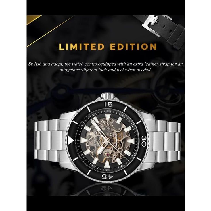 EARNSHAW ES-8227-11 Wallis Limited Edition Skeleton Watch for Men With Interchangeable Strap