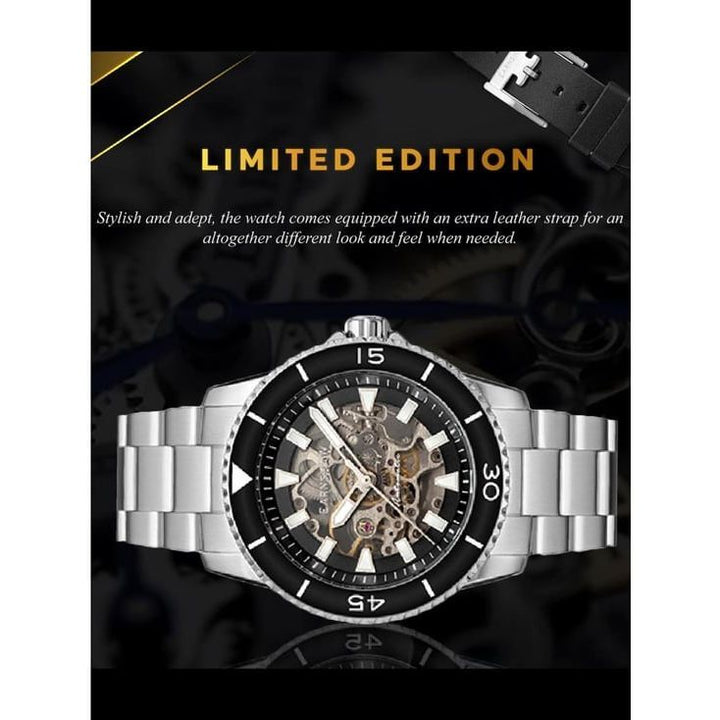 EARNSHAW ES-8227-11 Wallis Limited Edition Skeleton Watch for Men With Interchangeable Strap