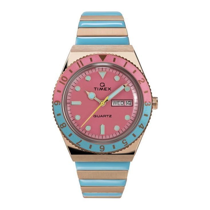 TIMEX Q Timex Women Pink Round Dial Analog Watch - TW2U81500