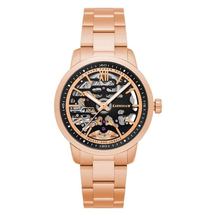 EARNSHAW ES-8274-44 Babbage Skeleton 21 Jewels Automatic Watch for Men