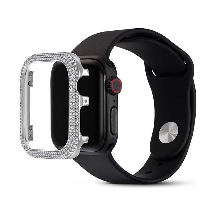 SWAROVSKI Silver-Tone 40 mm Sparkling Case Compatible With Apple Watch