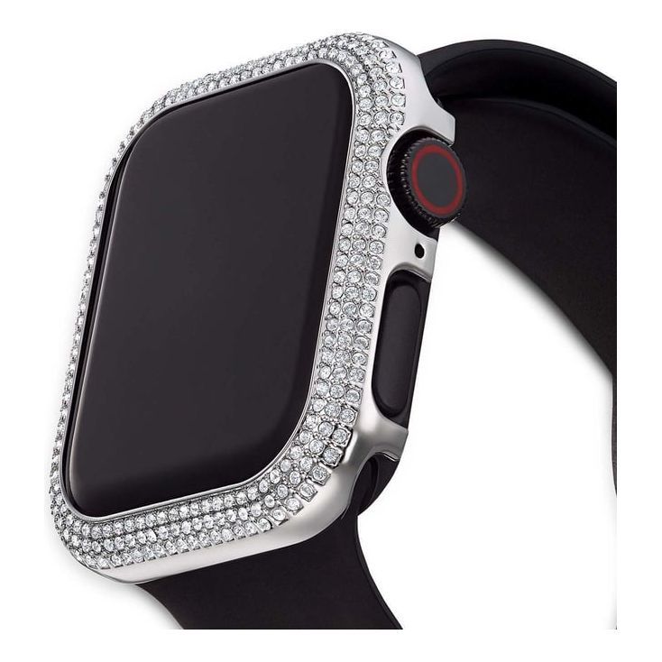 SWAROVSKI Silver-Tone 40 mm Sparkling Case Compatible With Apple Watch