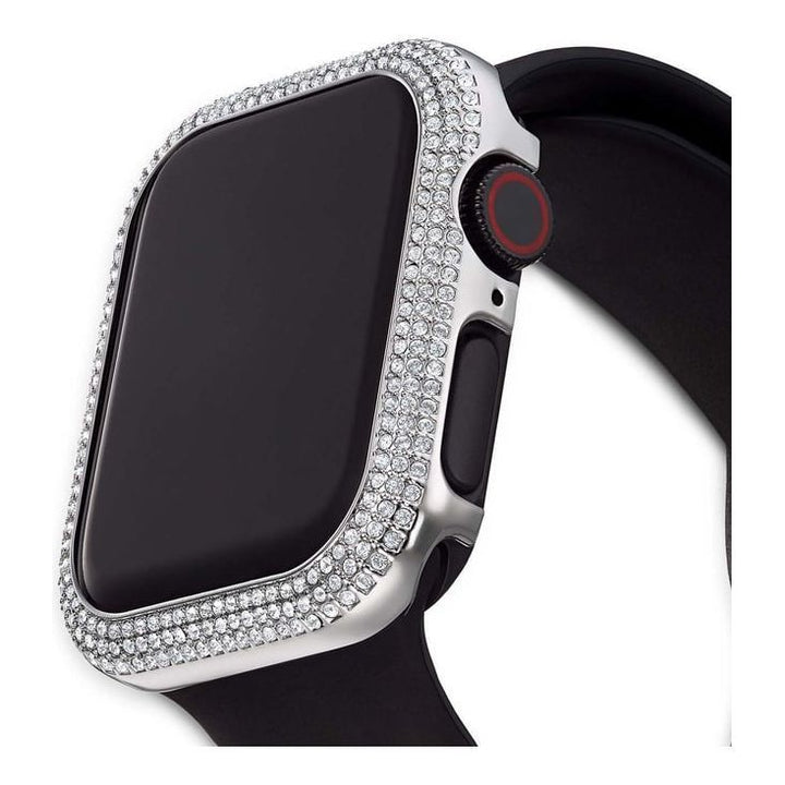 SWAROVSKI Silver-Tone 40 mm Sparkling Case Compatible With Apple Watch