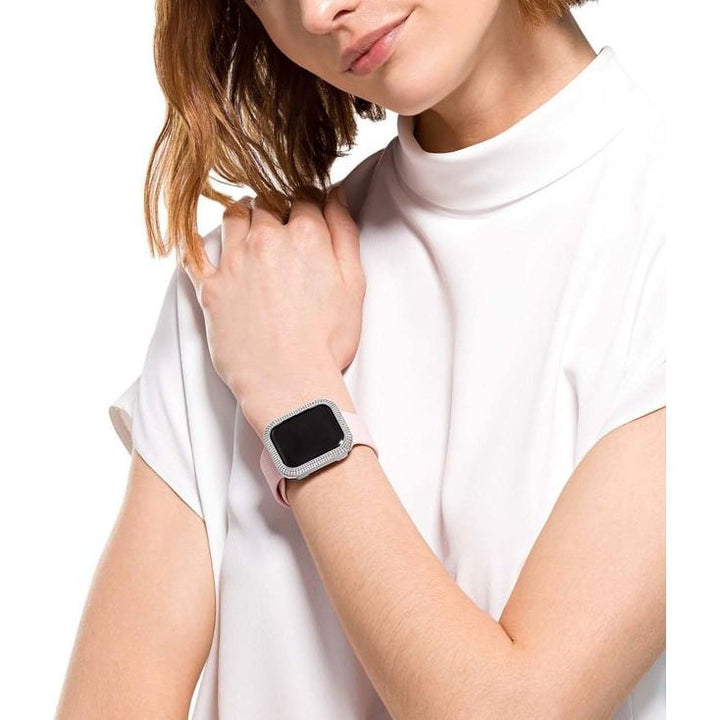 SWAROVSKI Silver-Tone 40 mm Sparkling Case Compatible With Apple Watch