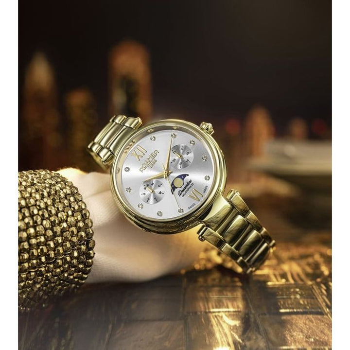 Roamer 858801 48 29 50 Dreamline Moonphase Multifunction Watch for Women