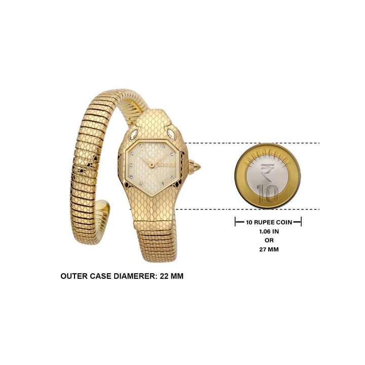 JUST CAVALLI JC1L177M0025 Glam Snake Analog Watch For Women