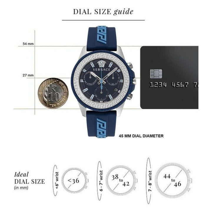 Versace VE3J00122 Greca Action Chronograph Watch for Men