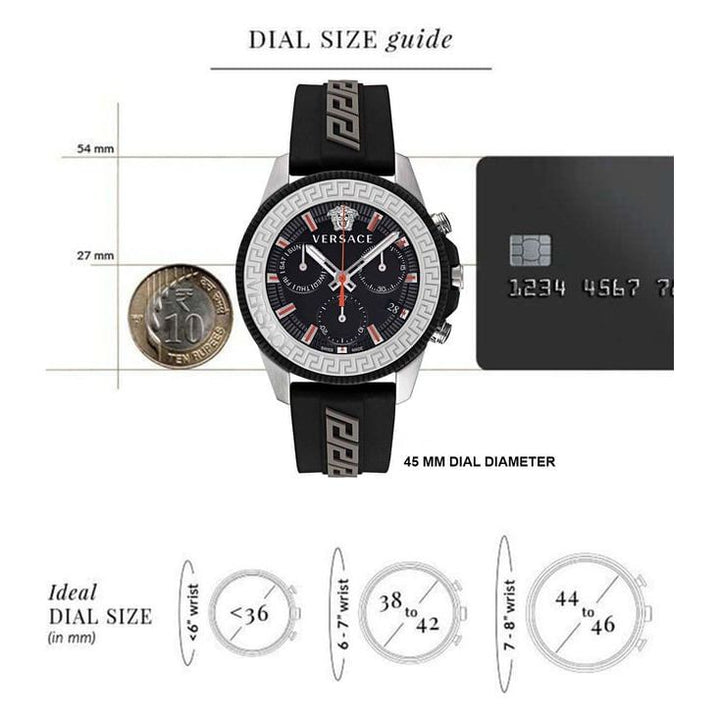 Versace VE3J00222 Greca Action Chronograph Watch for Men