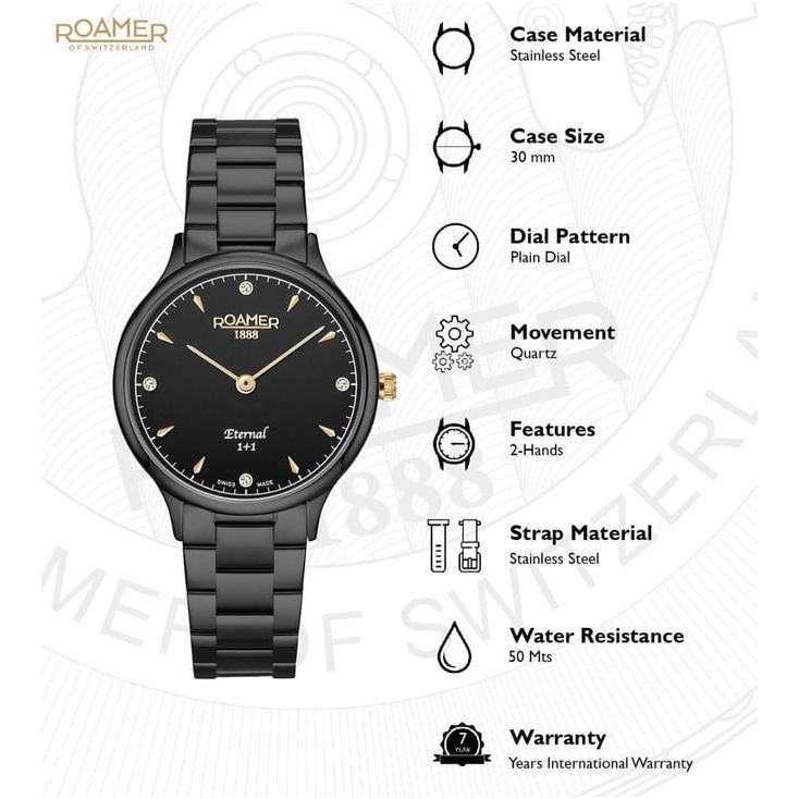 Roamer 863857 45 55 50 Eternal Analog Watch for Women