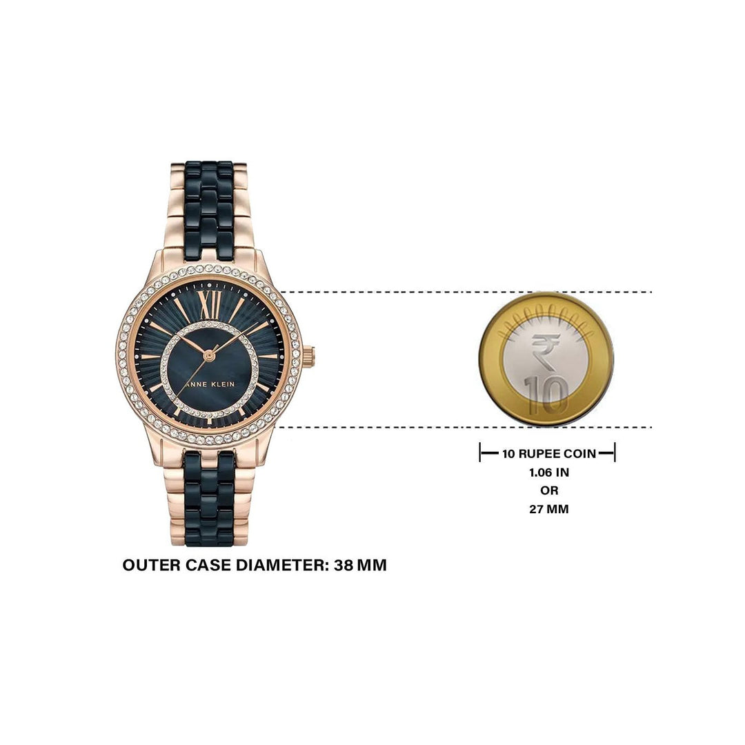 Anne Klein NCAK3672NVRG Ceramics Analog Watch For Women