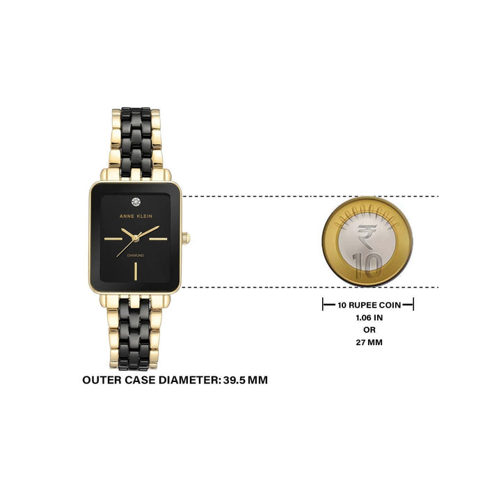 Anne Klein NCAK3668BKGB Analog Watch For Women