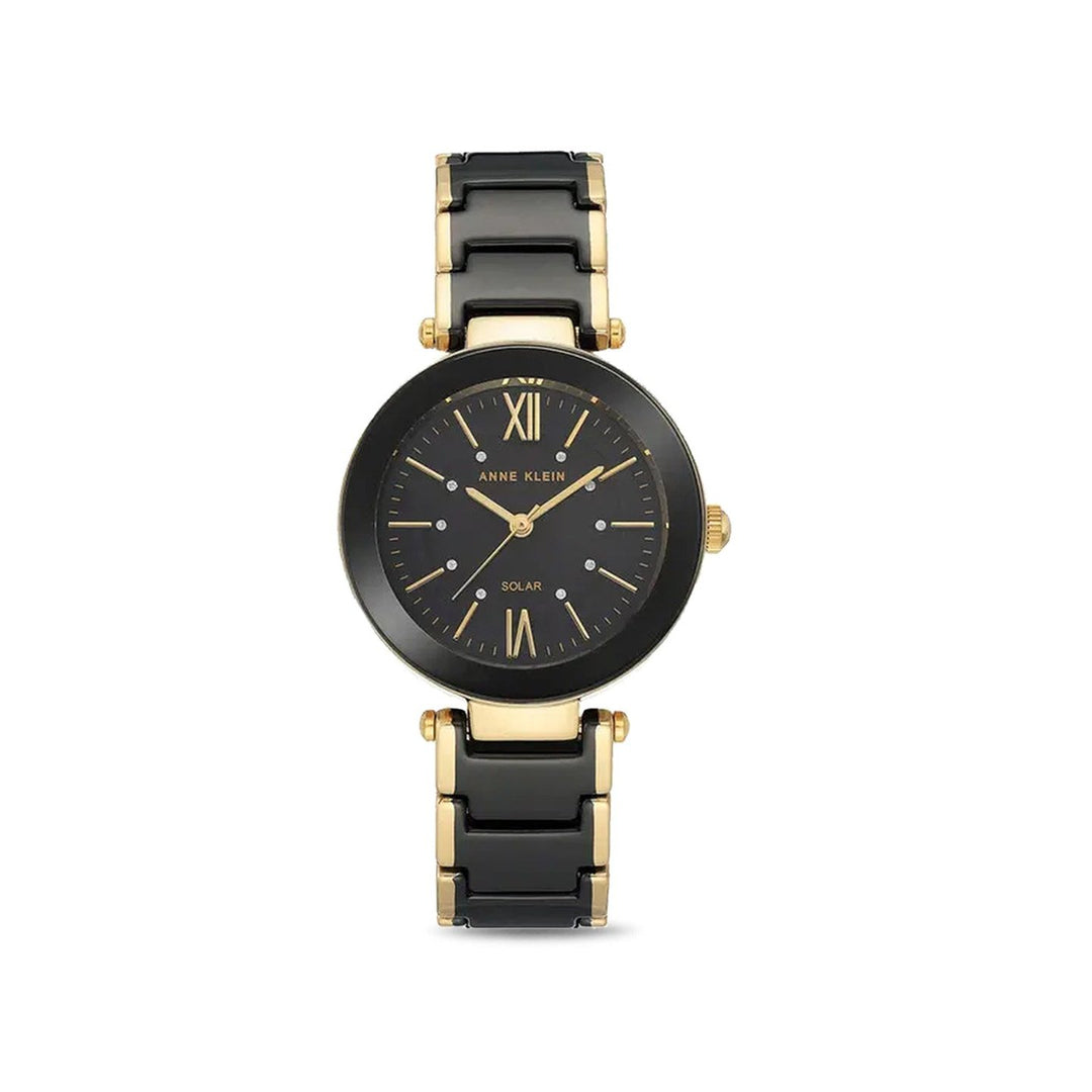 Anne Klein Quartz Analog Black Dial Ceramic Strap Watch for Women