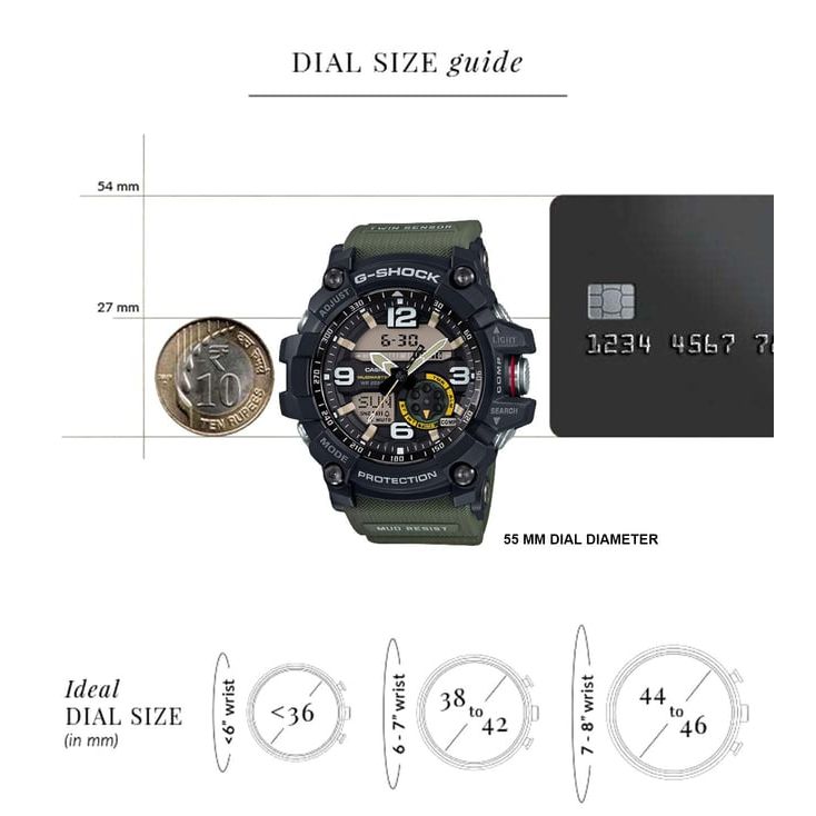 GG-1000-1A3DR GG-1000 Series Chronograph Watch for Men