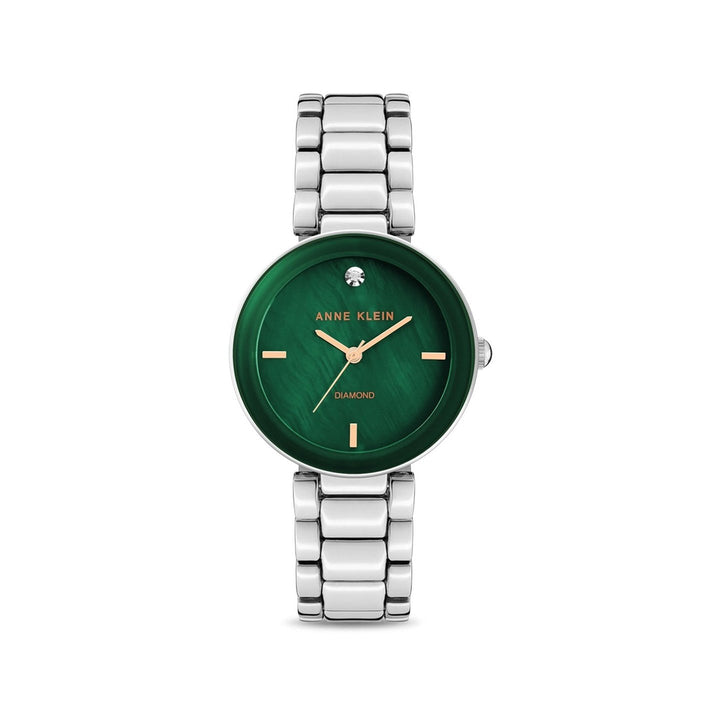 Anne Klein NDAK1363GNSV Diamond Analog Watch For Women