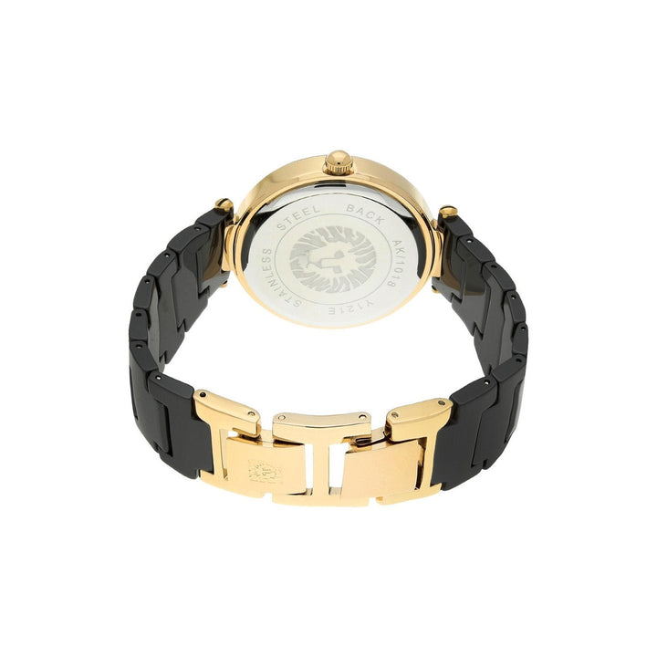 Anne Klein Quartz Analog Black Dial Ceramic Strap Watch for Women