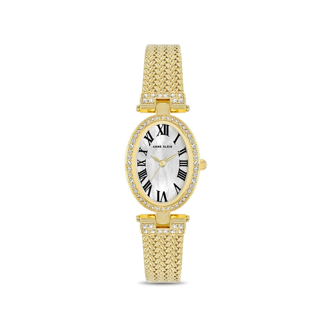 Anne Klein Quartz Analog White Dial Metal Strap Watch for Women