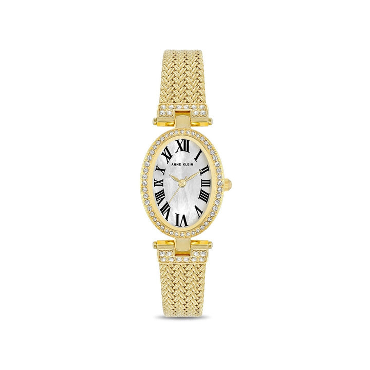 Anne Klein Quartz Analog White Dial Metal Strap Watch for Women