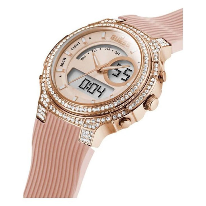 GUESS RAY Women Rose Gold Round Dial Digital Watch - GW0339L2
