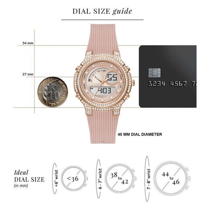 GUESS RAY Women Rose Gold Round Dial Digital Watch - GW0339L2