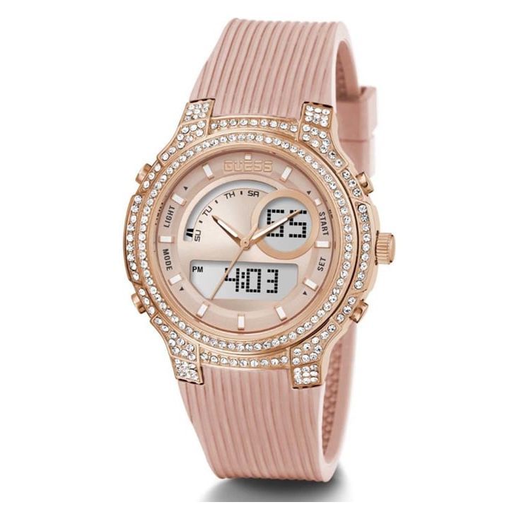 GUESS RAY Women Rose Gold Round Dial Digital Watch - GW0339L2