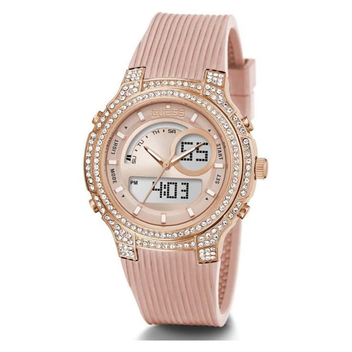 GUESS RAY Women Rose Gold Round Dial Digital Watch - GW0339L2