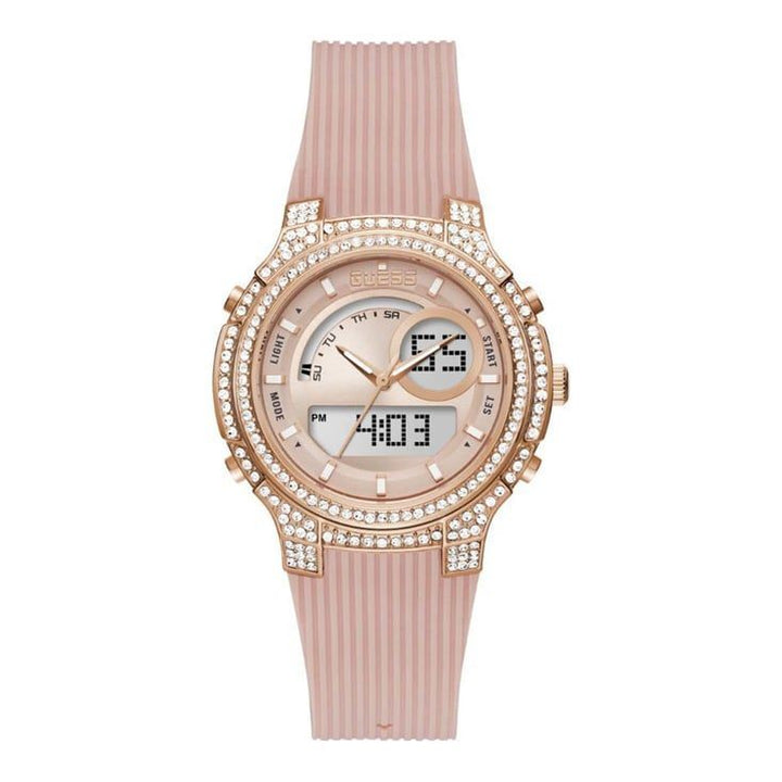 GUESS RAY Women Rose Gold Round Dial Digital Watch - GW0339L2