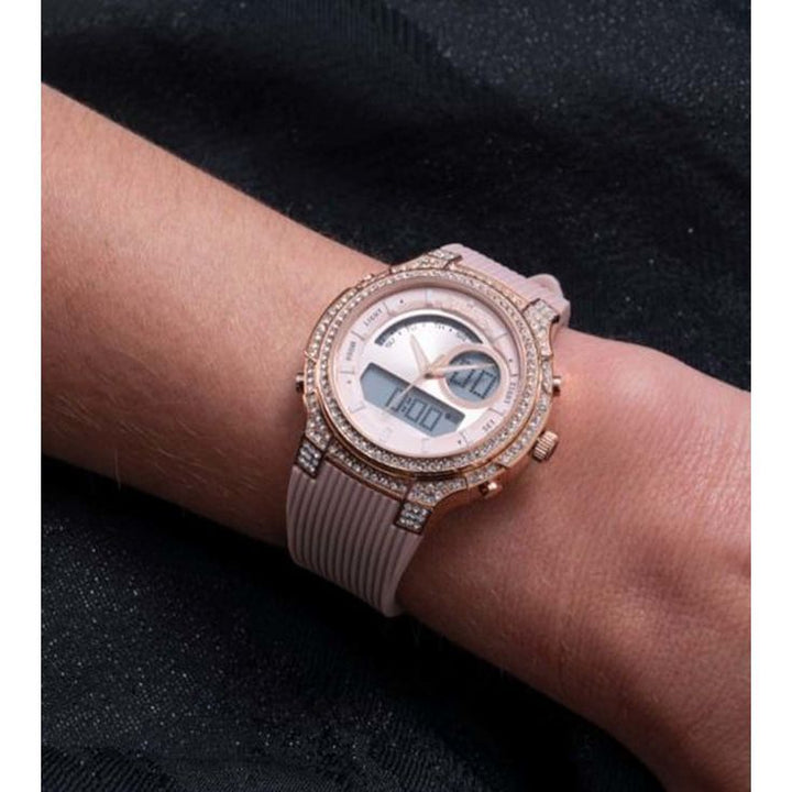 GUESS RAY Women Rose Gold Round Dial Digital Watch - GW0339L2