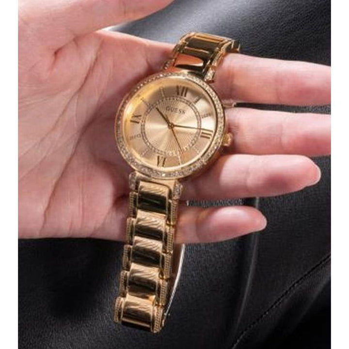 GUESS MONTAGE Women Champagne Round Dial Analog Watch - GW0588L1