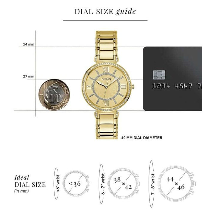 GUESS MONTAGE Women Champagne Round Dial Analog Watch - GW0588L1