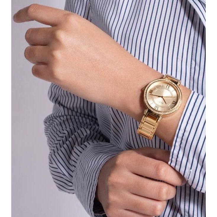 GUESS MONTAGE Women Champagne Round Dial Analog Watch - GW0588L1