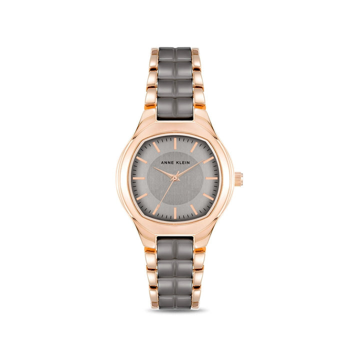 Anne Klein Quartz Analog Grey Dial Ceramic Strap Watch for Women