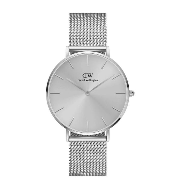 Petite Unisex Silver Round Dial Analog Watch - DW00100469