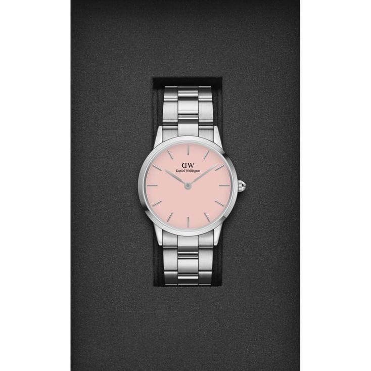 Iconic Unisex Pink Round Dial Analog Watch - DW00100536