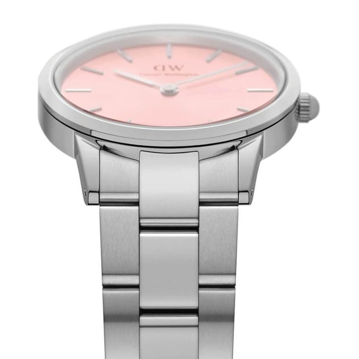 Iconic Unisex Pink Round Dial Analog Watch - DW00100536