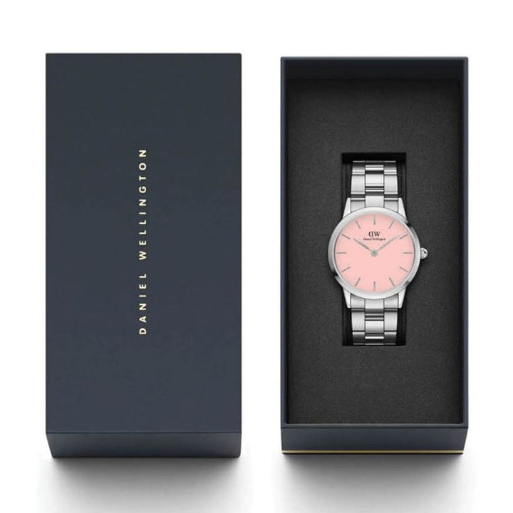 Iconic Unisex Pink Round Dial Analog Watch - DW00100536