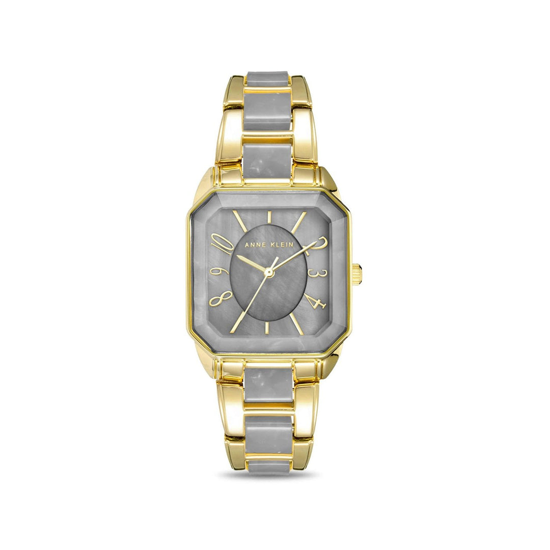 Anne Klein Quartz Analog Grey Dial Plastic Strap Watch for Women
