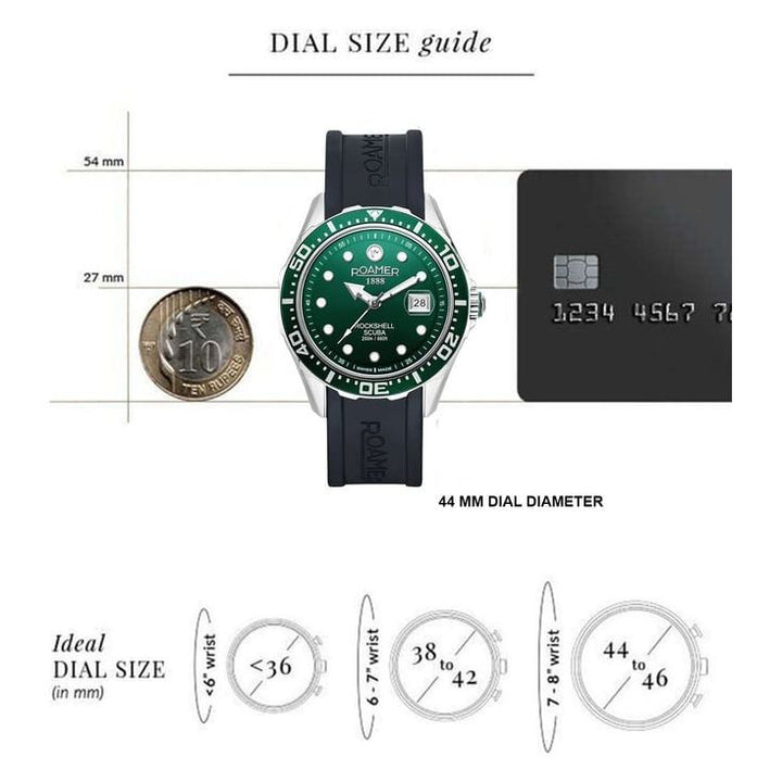 Roamer 867833 41 75 02 Rockshell Mark III Scuba Swiss Made Watch for Men