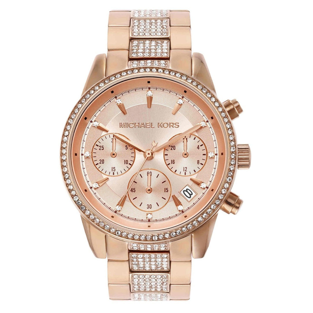 Michael Kors Ritz Analog Rose Gold Dial Women's Watch-MK6485